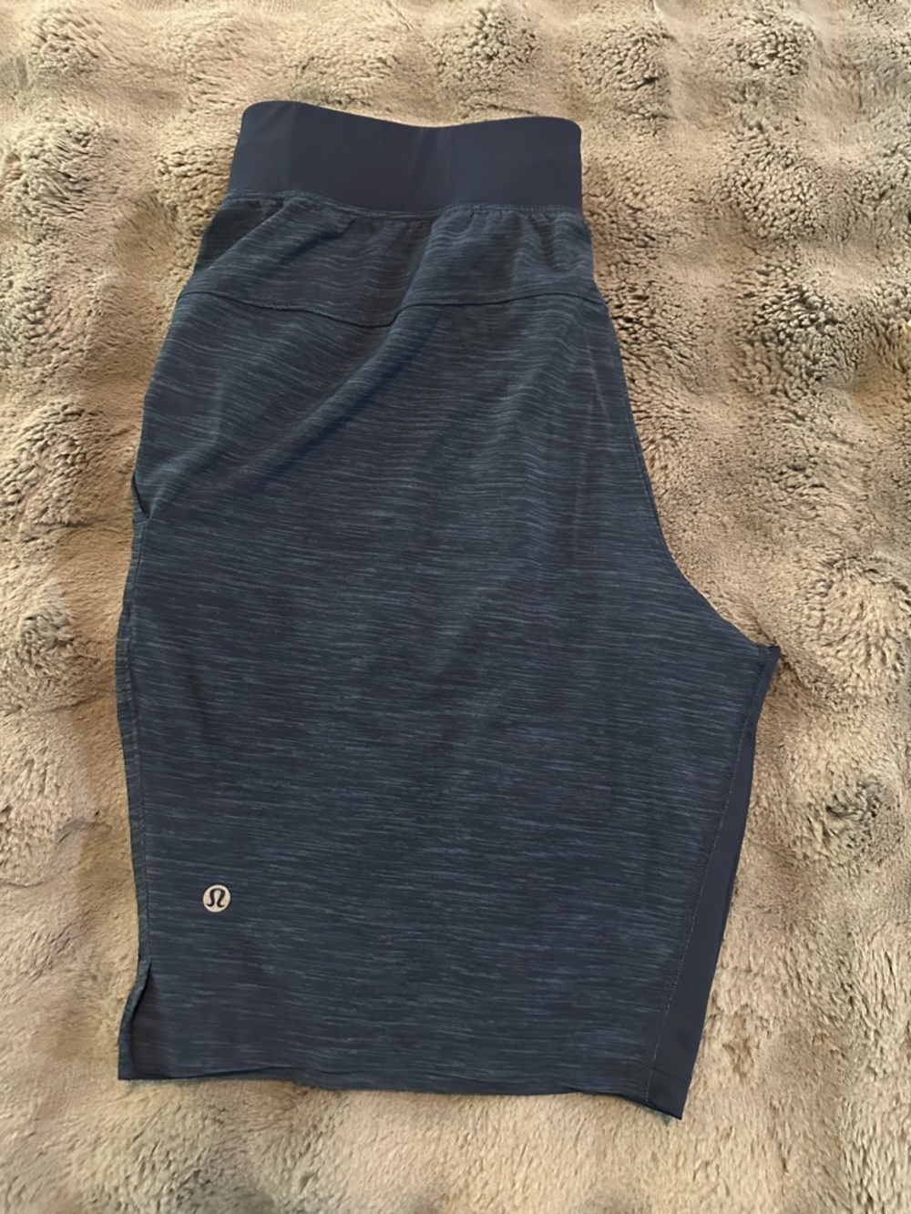 lululemon athletica Men's Heathered Navy Athletic Shorts